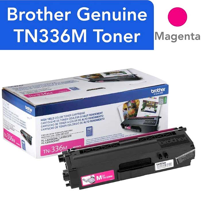 CARTOUCHE DE TONER LASER BROTHER TN336M ORIGINALE MAGENTA