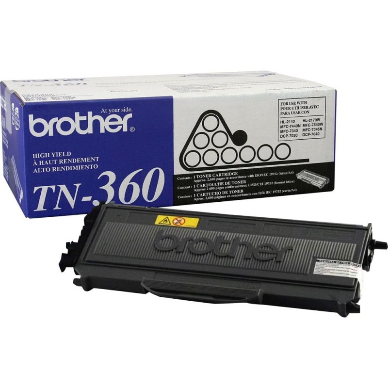 CARTOUCHE DE TONER LASER BROTHER TN360 ORIGINALE NOIR