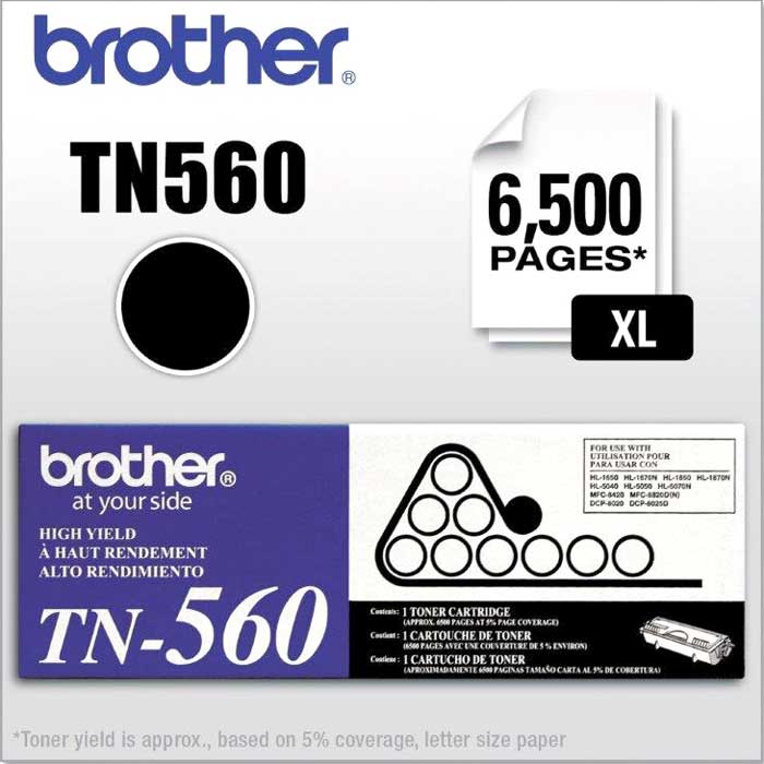 CARTOUCHE DE TONER LASER BROTHER TN560 ORIGINALE NOIR