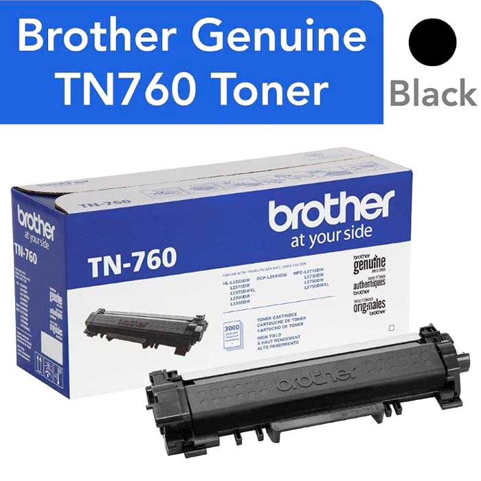 CARTOUCHE DE TONER LASER BROTHER TN760 ORIGINALE NOIR