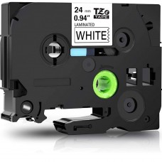 BROTHER TZE-251 LABEL TAPE 24MM (0.94 ") COMPATIBLE (BLACK ON WHITE)