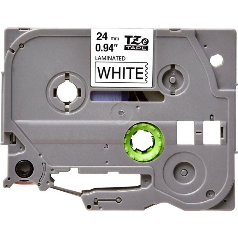 BROTHER TZE-252 RUBAN POUR ÉTIQUETEUSE 24MM (0.94") COMPATIBLE (ROUGE SUR BLANC)