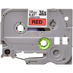 BROTHER TZE-431 RUBAN POUR ÉTIQUETEUSE 12MM (0.47") COMPATIBLE (NOIR SUR ROUGE)