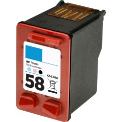 CARTOUCHE JET D'ENCRE HP58 C6656AN RECYCLÉE PHOTO COULEUR