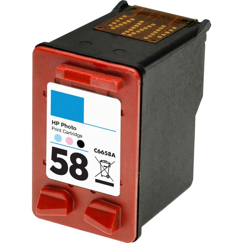 CARTOUCHE JET D'ENCRE HP58 C6656AN RECYCLÉE PHOTO COULEUR