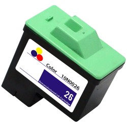 CARTOUCHE JET D'ENCRE LEXMARK 10N0026 (26) RECYCLÉE COULEUR