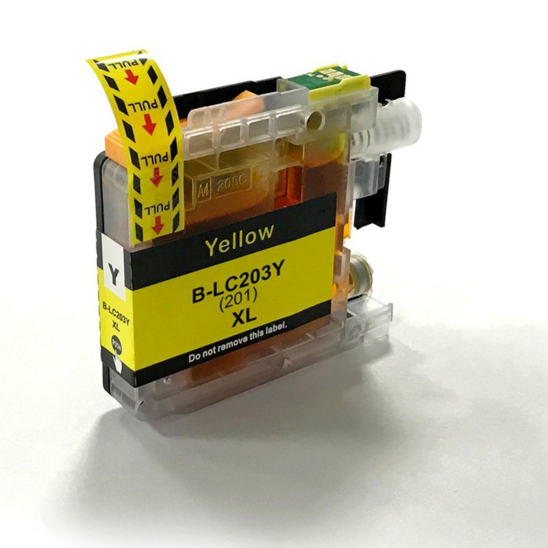 CARTOUCHE JET D'ENCRE BROTHER LC201Y/LC203Y XL COMPATIBLE JAUNE