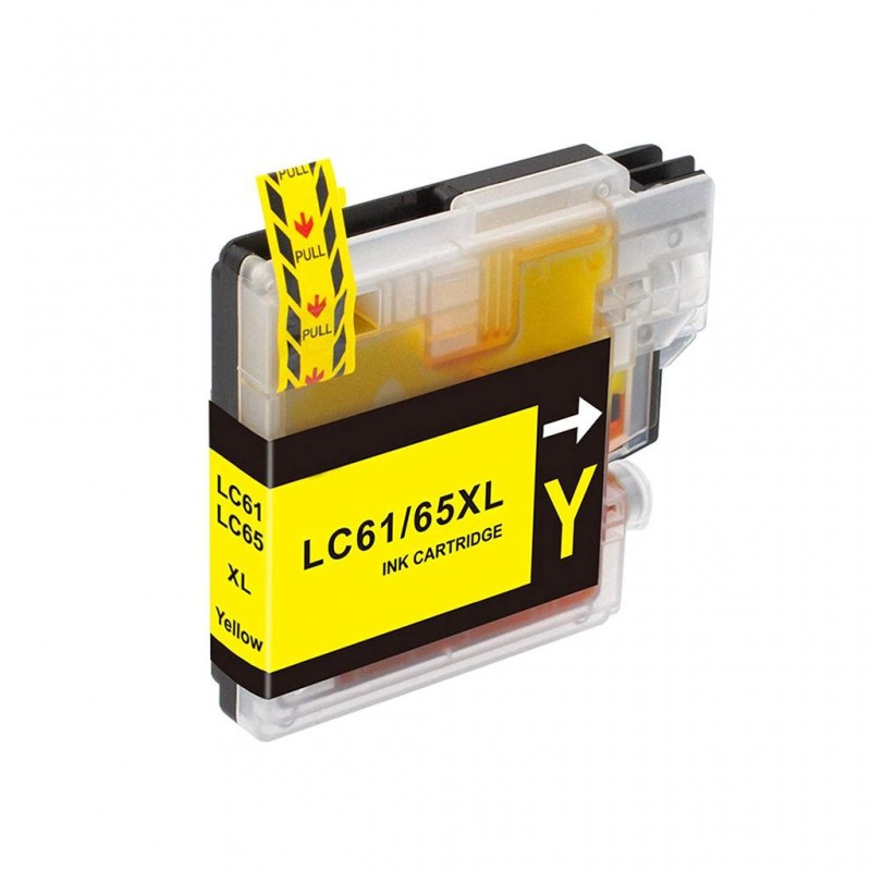 CARTOUCHE JET D'ENCRE BROTHER LC61Y/LC65Y COMPATIBLE JAUNE