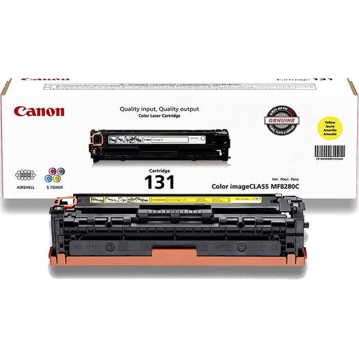 CARTOUCHE DE TONER LASER CANON 131 6269B001AA ORIGINALE JAUNE