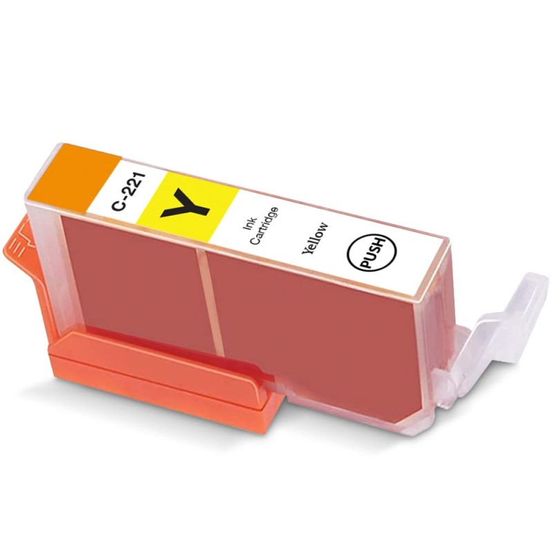 CARTOUCHE JET D'ENCRE CANON CLI-221Y COMPATIBLE JAUNE