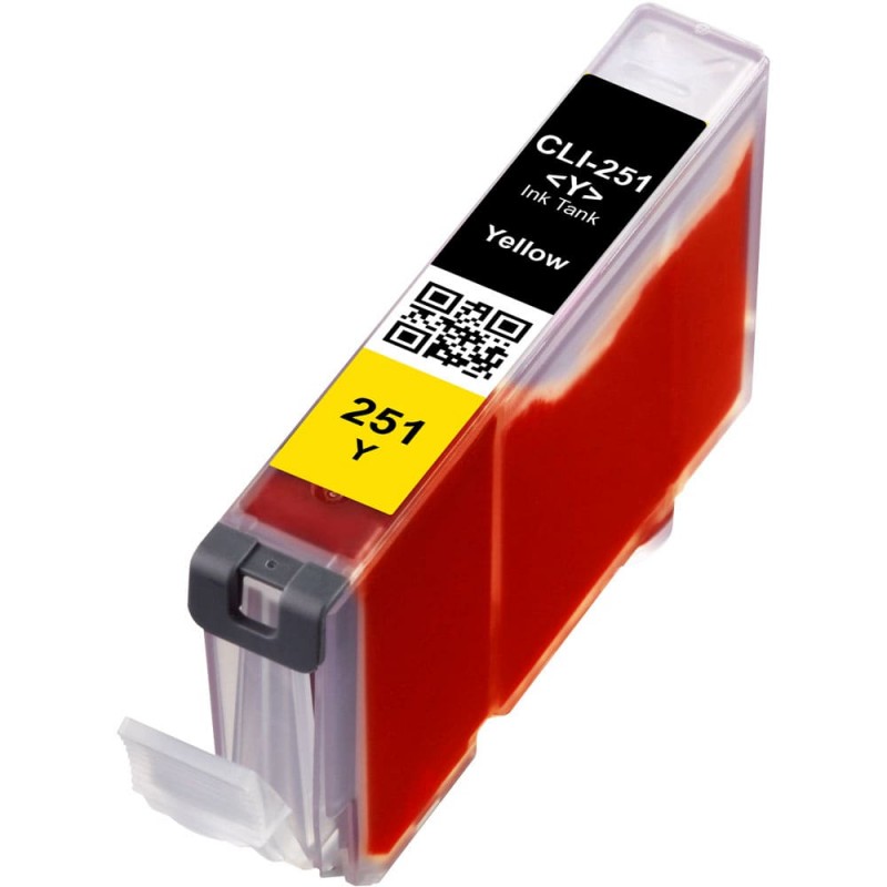 CARTOUCHE JET D'ENCRE CANON CLI-251XLY COMPATIBLE JAUNE