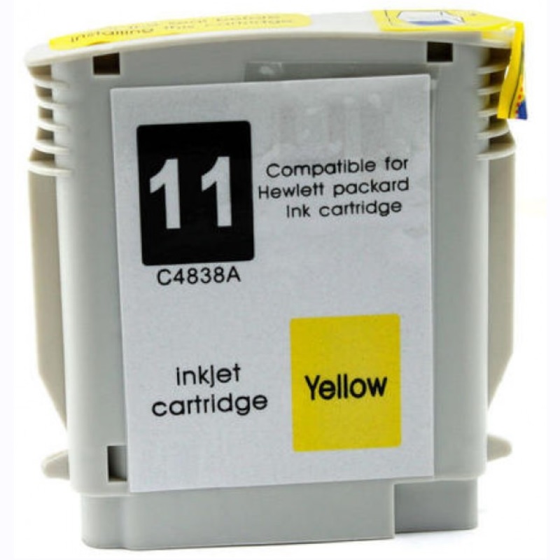 CARTOUCHE JET D'ENCRE HP11 C4838A COMPATIBLE JAUNE