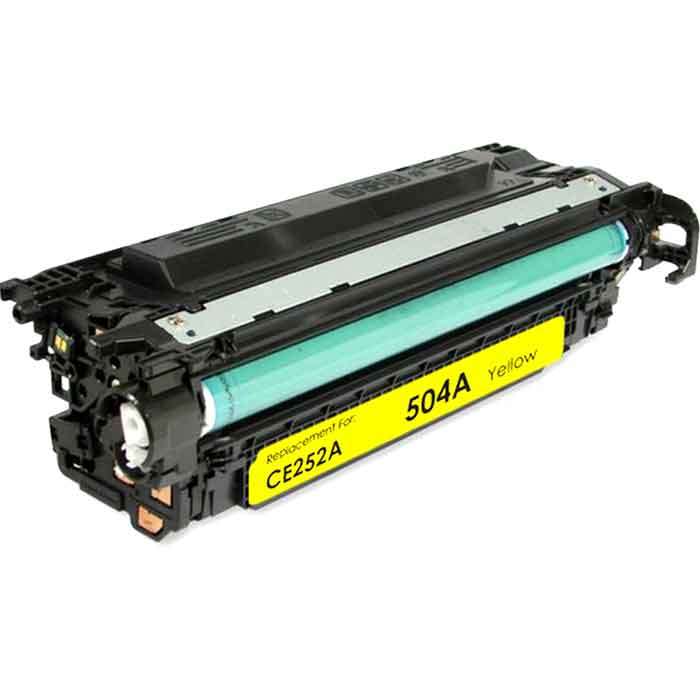 CARTOUCHE DE TONER LASER HP504A CE252A RECYCLÉE JAUNE
