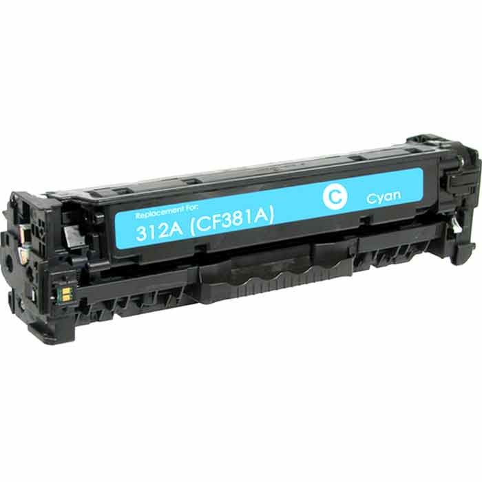 CARTOUCHE DE TONER LASER HP312A CF381A RECYCLÉE CYAN