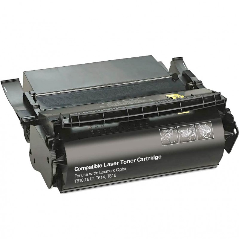 CARTOUCHE DE TONER LASER LEXMARK 12A5745 12A5845 LASER RECYCLÉE NOIR