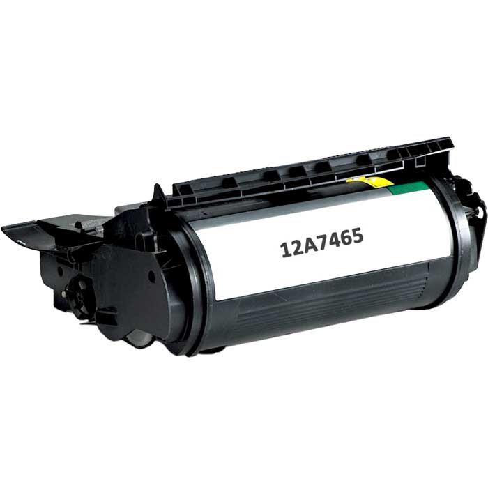 CARTOUCHE DE TONER LASER LEXMARK 12A7365 12A7465 RECYCLÉE NOIR