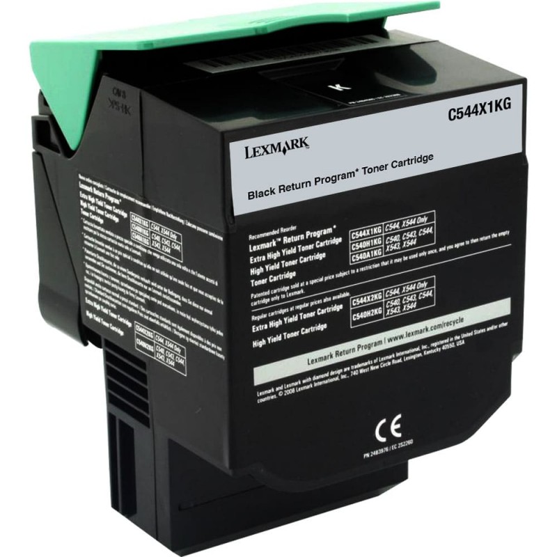 CARTOUCHE DE TONER LASER LEXMARK C544X1KG RECYCLÉE NOIR