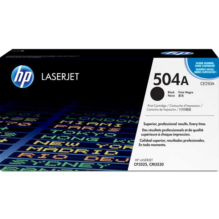 CARTOUCHE DE TONER LASER HP504A CE250A ORIGINALE NOIR