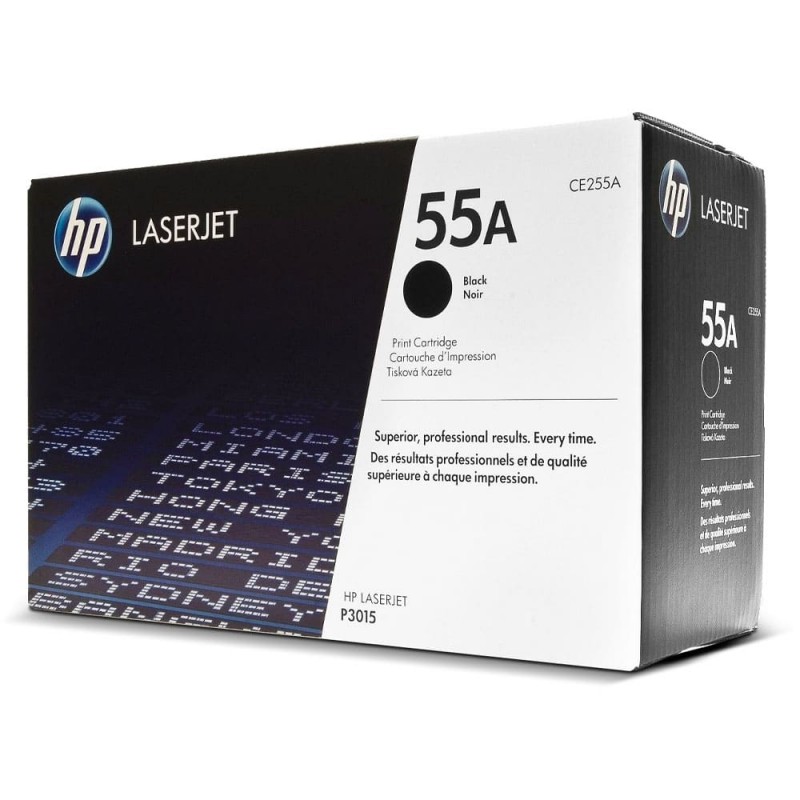 CARTOUCHE DE TONER LASER HP55A CE255A ORIGINALE NOIR