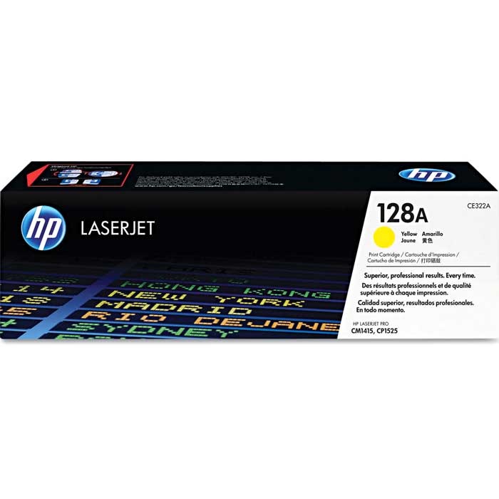 CARTOUCHE DE TONER LASER HP128A CE322A ORIGINALE JAUNE