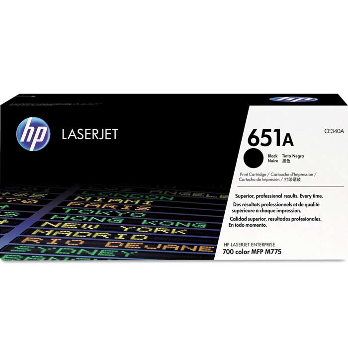 CARTOUCHE DE TONER LASER HP651A CE340A ORIGINALE NOIR