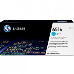 CARTOUCHE DE TONER LASER HP651A CE341A ORIGINALE CYAN