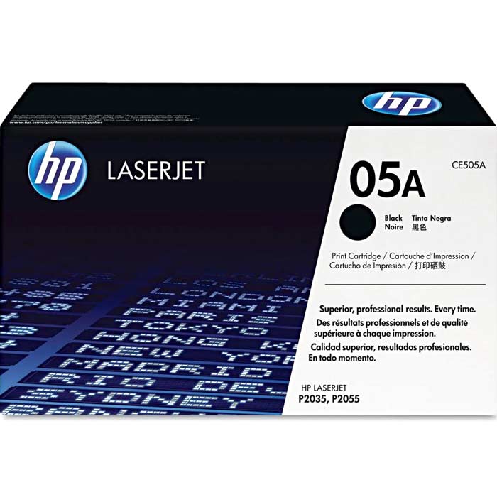 CARTOUCHE DE TONER LASER HP05A CE505A ORIGINALE NOIR