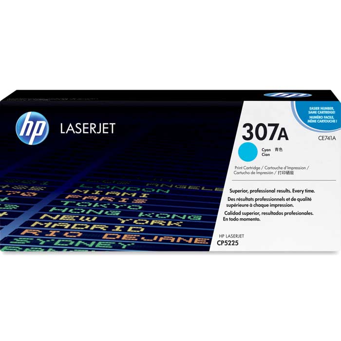 CARTOUCHE DE TONER LASER HP307A CE741A ORIGINALE CYAN