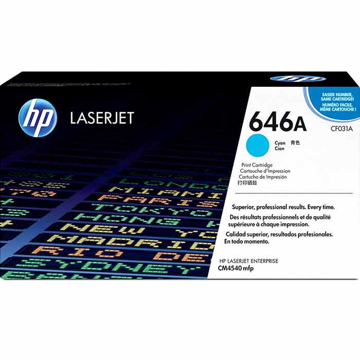 CARTOUCHE DE TONER LASER HP646A CF031A ORIGINALE CYAN