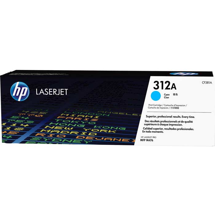 CARTOUCHE DE TONER LASER HP312A CF381A ORIGINALE CYAN