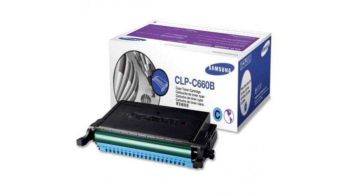 CARTOUCHE DE TONER LASER SAMSUNG CLP-C660B ORIGINALE CYAN