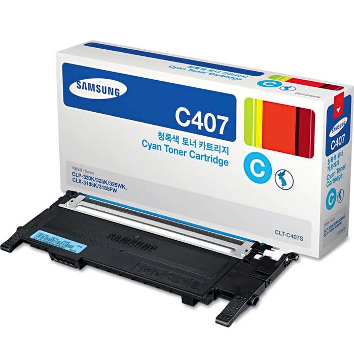 CARTOUCHE DE TONER LASER SAMSUNG CLT-C407S ORIGINALE CYAN