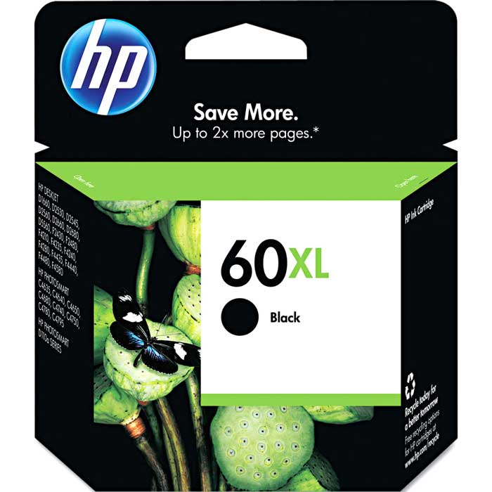 CARTOUCHE JET D'ENCRE HP60XL CC641WN ORIGINALE NOIR