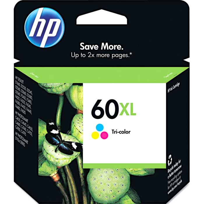 CARTOUCHE JET D'ENCRE HP60XL CC644WN ORIGINALE COULEUR