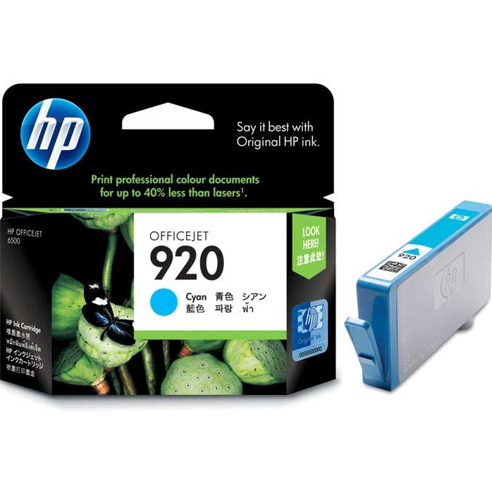 CARTOUCHE JET D'ENCRE HP920 CH634AC ORIGINALE CYAN