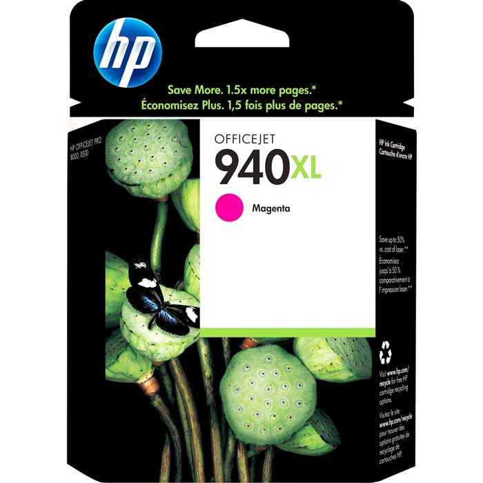 CARTOUCHE JET D'ENCRE HP940XL C4908A ORIGINALE MAGENTA