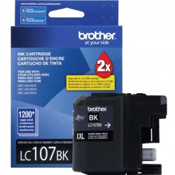 CARTOUCHE JET D'ENCRE BROTHER LC107BK ORIGINALE NOIR