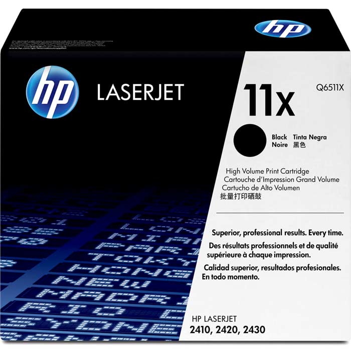 CARTOUCHE DE TONER LASER HP11X Q6511X ORIGINALE NOIR