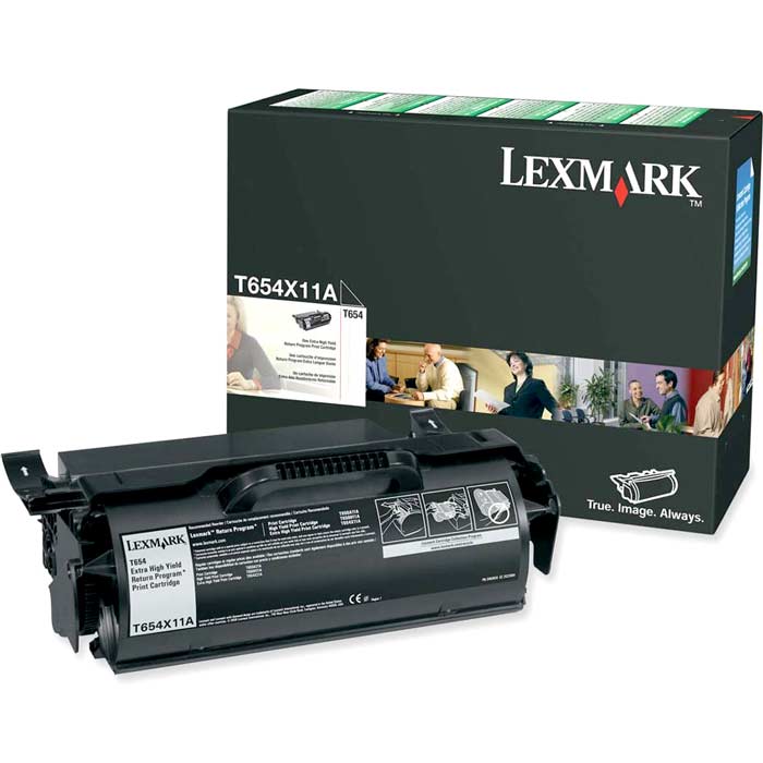 CARTOUCHE DE TONER LASER LEXMARK T654X11A ORIGINALE NOIR