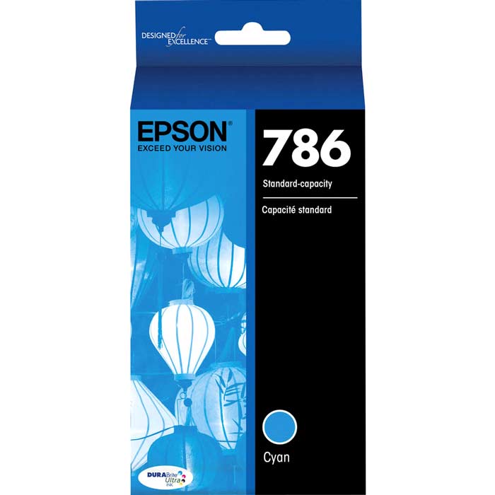 CARTOUCHE JET D'ENCRE EPSON T786 T786120 ORIGINALE CYAN